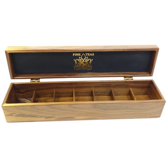 Harney & Sons Seven-Slot Wooden Tea Organizer Box - Picture 4 of 10